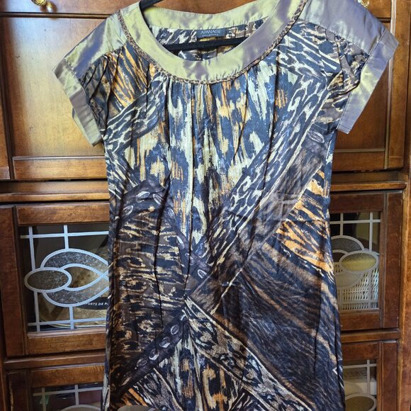 Beautiful mini Dress 100% Silk Animal Print - Picture 2 of 5